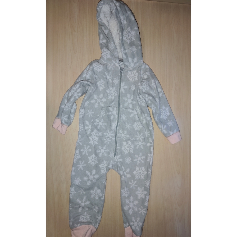 Hudson baby fleece snowflake jumpsuit 2t